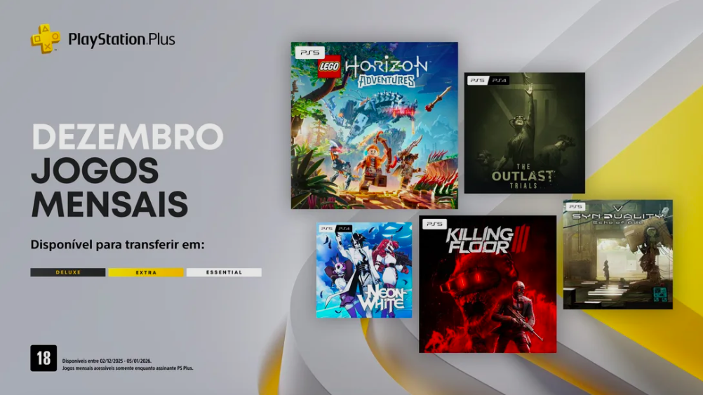 Jogos da PS Plus de Dezembro de 2025