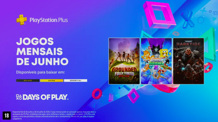PS Plus Junho 2026: Confira os Jogos Mensais